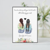 おカスタム友達の最高の贈り物 – 愛の追加引用文 サンキューカード (スタンド正面)