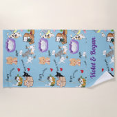 おカスタム子様の毛布Sherpa毛布 ビーチタオル (正面)