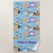 おカスタム子様の毛布Sherpa毛布 ビーチタオル (正面)