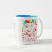 おカスタム子様の芸術とコーヒーマグ ツートーンマグカップ (正面右)