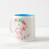 おカスタム子様の芸術とコーヒーマグ ツートーンマグカップ (正面左)