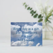 おカスタム客様のおもしろいことわざ ポストカード (スタンド正面)