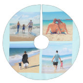 おカスタム客様のお気に入りの写真コラージュの木のスカートのギフト ブラッシュドポリエステルツリースカート (正面)