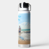 おカスタム客様のお気に入りの写真ボトルと文字 ウォーターボトル (背面)