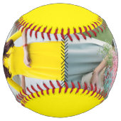 おカスタム客様のイメージと文字を搭載したソフトボール ソフトボール (裏面)