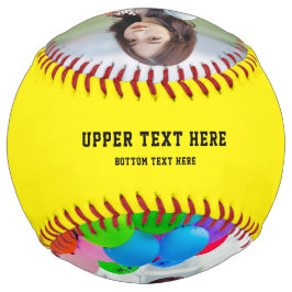 おカスタム客様のイメージと文字を搭載したソフトボール ソフトボール