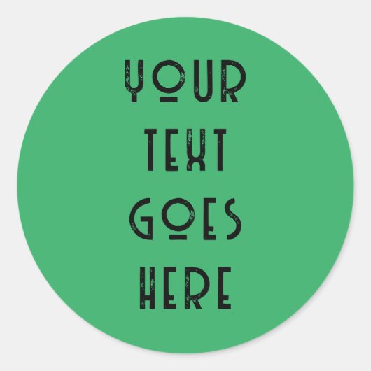 おカスタム客様のテキストを変更する個人文字 ラウンドシール (正面)
