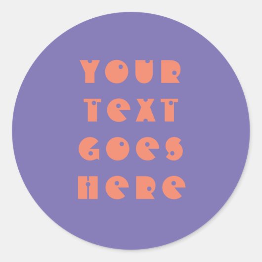 おカスタム客様のテキストを変更する個人文字 ラウンドシール (正面)