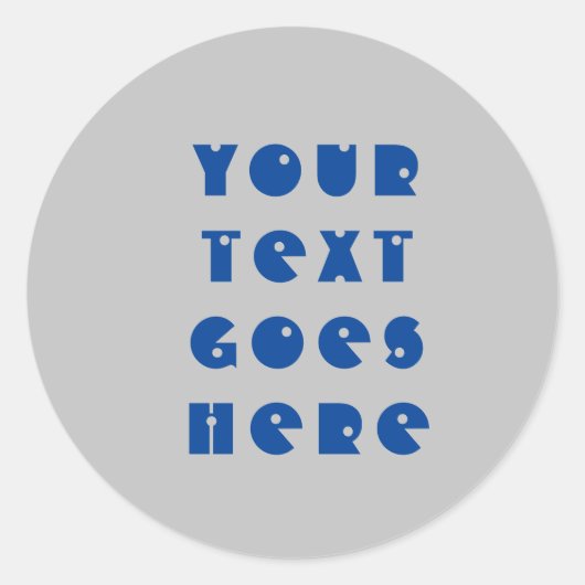 おカスタム客様のテキストを変更する個人文字 ラウンドシール (正面)