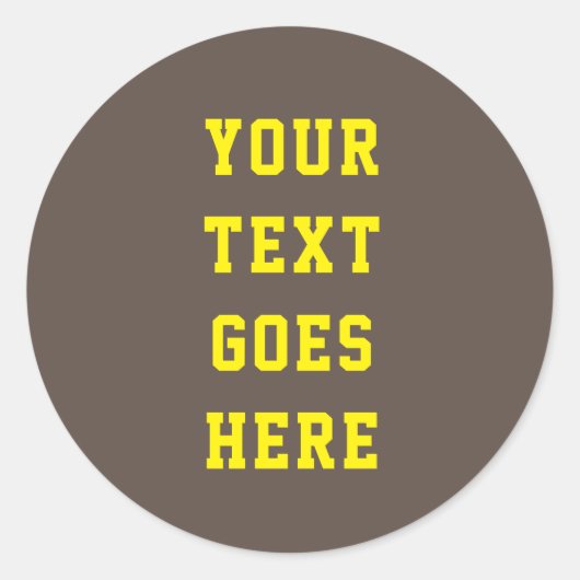 おカスタム客様のテキストを変更する個人文字 ラウンドシール (正面)