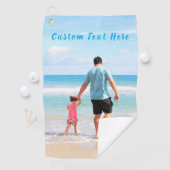 おカスタム客様のフォトゴルフタオルパパギフトと文字 ゴルフタオル (インサイチュ)