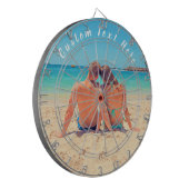 おカスタム客様のフォトダーツボードギフトとカスタム文字 ダーツボード (正面左)