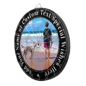 おカスタム客様のフォトダーツボードギフトと文字名 ダーツボード (正面右)