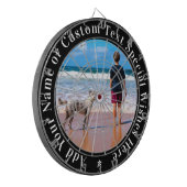 おカスタム客様のフォトダーツボードギフトと文字名 ダーツボード (正面左)