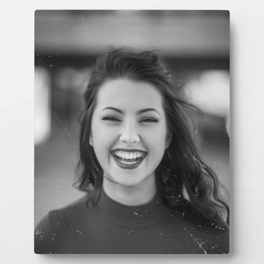 おカスタム客様のヴィンテージ写真を白黒で表示 フォトプラーク (正面)