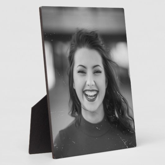 おカスタム客様のヴィンテージ写真を白黒で表示 フォトプラーク (側面)