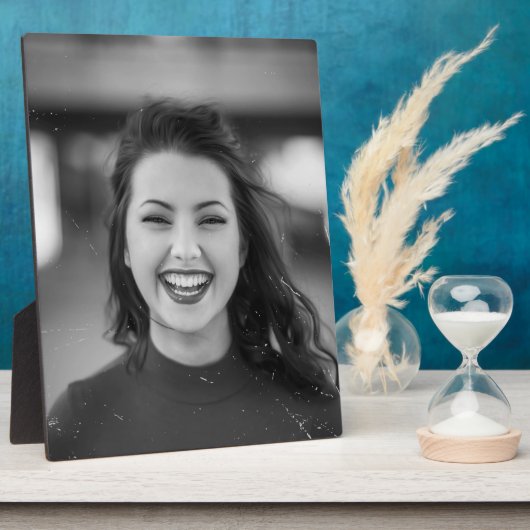 おカスタム客様のヴィンテージ写真を白黒で表示 フォトプラーク (側面)