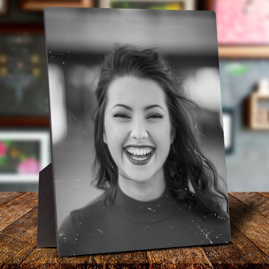 おカスタム客様のヴィンテージ写真を白黒で表示 フォトプラーク