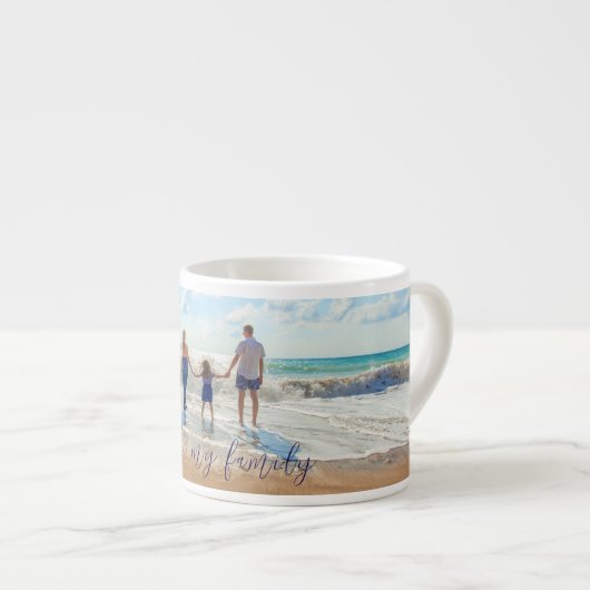 おカスタム客様の家族の写真エスプレッソマグカップと文字 エスプレッソカップ (正面右)