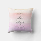 おカスタム客様の引用文ピンクとグレーを追加する枕 クッション (裏面)