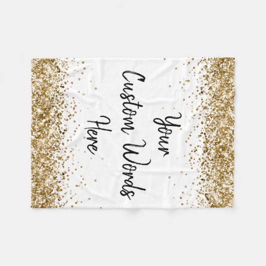 おカスタム客様の言葉をパーソナライズされた引用文 フリースブランケット (正面(横))