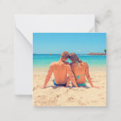 おカスタム客様自身のデザインで写真と文字カード ノートカード (裏面)