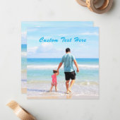 おカスタム客様自身のデザインで写真と文字カード ノートカード (正面/裏面インサイチュ)