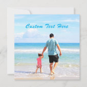 おカスタム客様自身のデザインで写真と文字カード ノートカード (正面)