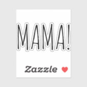 おカスタム母さんのシンプル文字のカットのシール シール (シート)