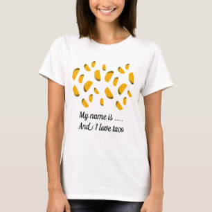 おカッコいい前の名前のおもしろいおいしいタコ柄 Tシャツ