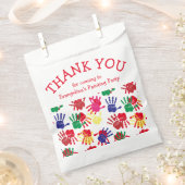 おカラフルし色彩の鮮やかさん手刷り フェイバーバッグ (クリップ留めされた状態)