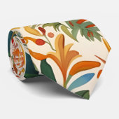 おカラフルとみ鳥のパターン ネクタイ (ロール)