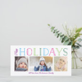 おカラフルめでとう3枚の写真 シーズンカード (スタンド正面)