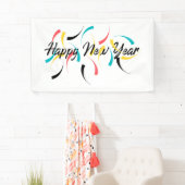 「おカラフルめでとう」という快活なデザイン 横断幕 (インサイチュ)