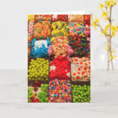 おカラフル菓子屋あいさつカード カード (黄色い花)