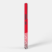 おクラシック名前日本の付き赤い波パターン SAMSUNG GALAXYケース (右側面)