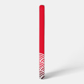 おクラシック名前日本の付き赤い波パターン SAMSUNG GALAXYケース (左側面)