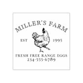 おクラシック宅の農場名の鶏卵スタンプ ラバースタンプ (インプリント)