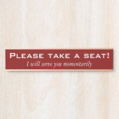 「おクラシック座りください！」 サインプレート (正面)