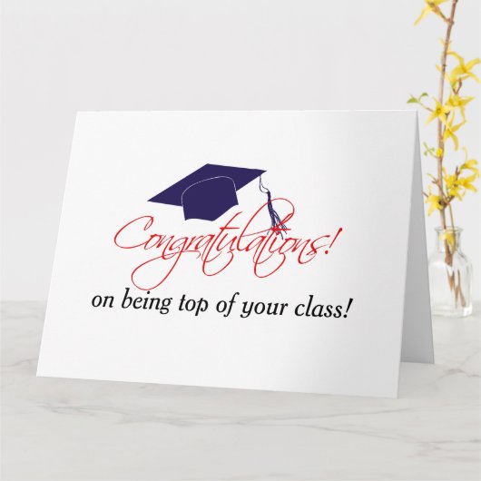 おクラスのトップに立てていただき、おめでとうございます！ カード (黄色い花)