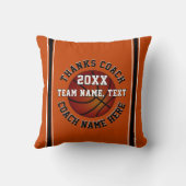 おクール客様の色のバスケットボールコーチへの贈り物 クッション (裏面)