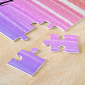 おシンプルミニマル名前を追加しますphoto water color love ジグソーパズル (側面)