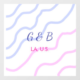 おシンプルミニマル客様のカップル名を追加する市区町村名文字 ウィンドウサイン