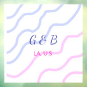 おシンプルミニマル客様のカップル名を追加する市区町村名文字 ウィンドウサイン (シート3)