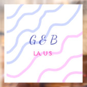 おシンプルミニマル客様のカップル名を追加する市区町村名文字 ウィンドウサイン (シート2)