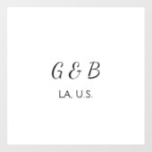 おシンプルミニマル客様のカップル名を追加する市区町村名文字 ウィンドウサイン (シート)