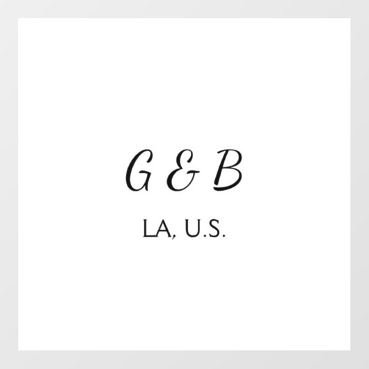 おシンプルミニマル客様のカップル名を追加する市区町村名文字 ウィンドウサイン (シート)