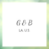 おシンプルミニマル客様のカップル名を追加する市区町村名文字 ウィンドウサイン (シート3)