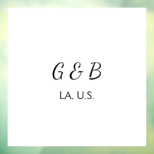 おシンプルミニマル客様のカップル名を追加する市区町村名文字 ウィンドウサイン (シート3)