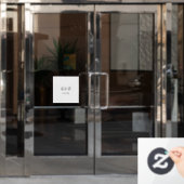 おシンプルミニマル客様のカップル名を追加する市区町村名文字 ウィンドウサイン (オフィスドア)